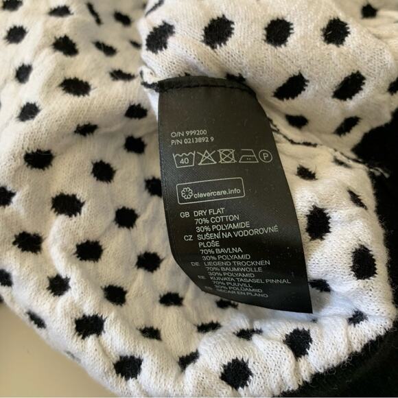 Divided Polka Dot Zip Down Sweater - Picture 8 of 10